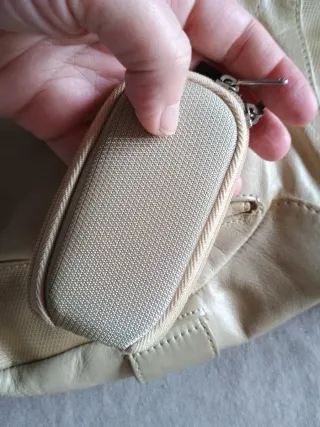 Borsa Piquadro Pelle e Tessuto Tecnico Beige