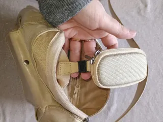 Borsa Piquadro Pelle e Tessuto Tecnico Beige