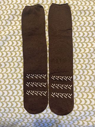 Calcetines marrones antideslizantes talla única