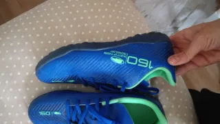 Zapatillas Fútbol Niño Azul y Verde
