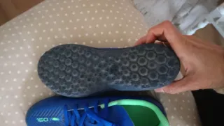 Zapatillas Fútbol Niño Azul y Verde