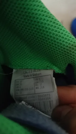 Zapatillas Fútbol Niño Azul y Verde