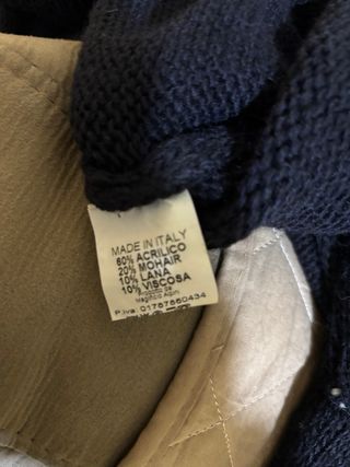 Maglione lana e mohair nero e rosso