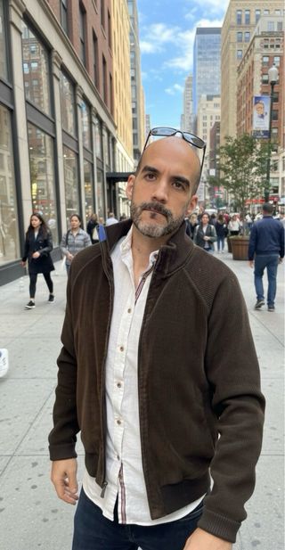 Chaqueta pana/punto Cortefiel M