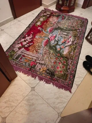 Tappeto arazzo pavone