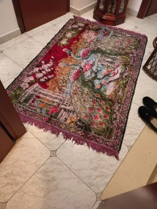 Tappeto arazzo pavone