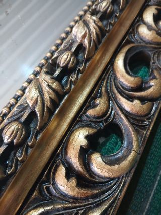 Espejo Marco Dorado Tallado