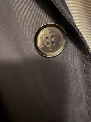 Gabardina azul marino Mango Talla S