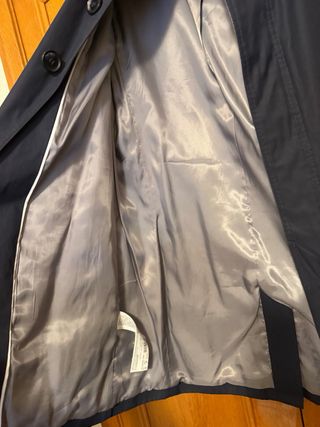 Gabardina azul marino Mango Talla S