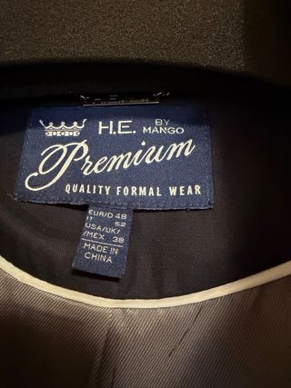 Gabardina azul marino Mango Talla S