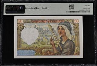 Francia 50 Francos 1940 PMG 66 EPQ