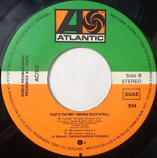 Single AC/DC - That's The Way I Wanna Rock'n'Roll