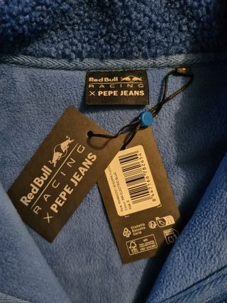 Felpa Zip Sherpa Fleece Redbull Racing Blu