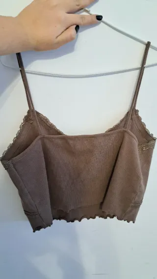 Top Pull and Bear Marrón Talla XL