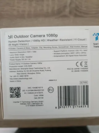 Cámara Exterior YI 1080p