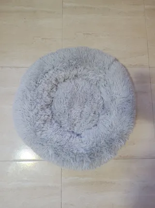 Cama antiestrés para perro/gato gris