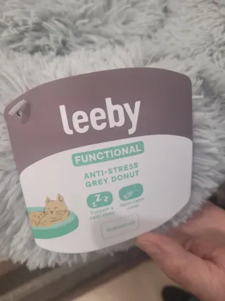 Cama antiestrés para perro/gato gris