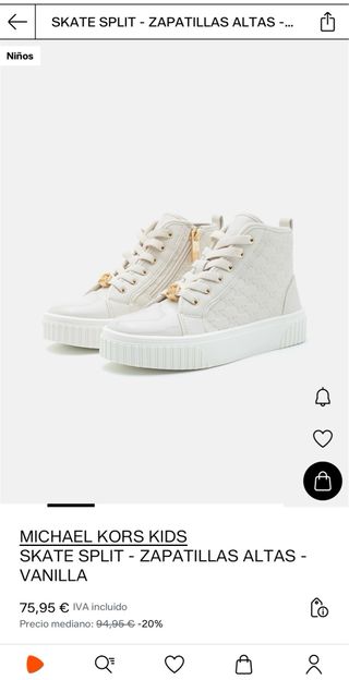 Zapatillas Michael Kors Beige y Doradas