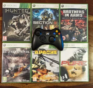 Lote 6 juegos y mando Xbox 360