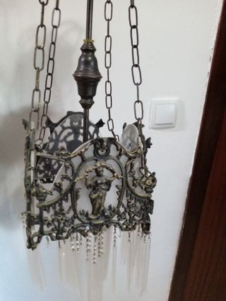 Lámpara antigua de bronce