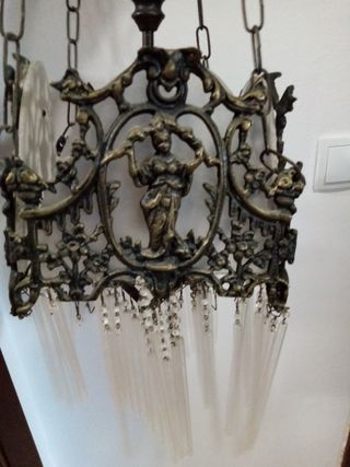 Lámpara antigua de bronce