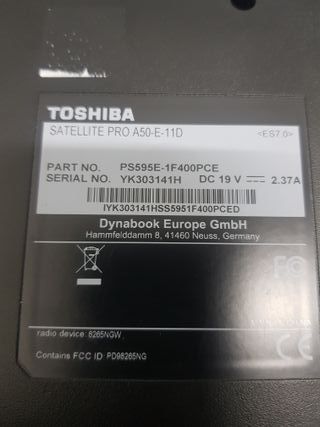 Portátil Toshiba Satellite Pro A50-E-11D