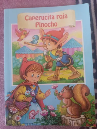 Cuento infantil 2 en 1 Caperucita roja y pinocho
