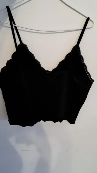 Top negro encaje Primark Talla XL