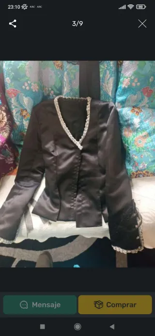 Conjunto traje alicantina azul y morado