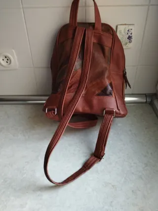 Mochila de cuero patchwork