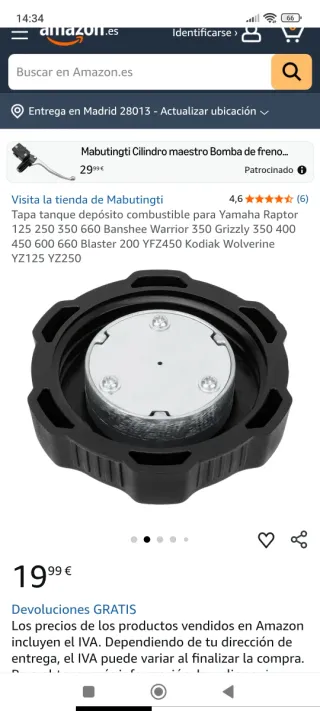 Tapón gasolina Yamaha