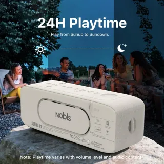 Altavoz Bluetooth Nobis N1 Beige/Dorado