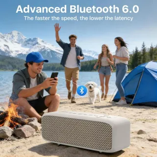 Altavoz Bluetooth Nobis N1 Beige/Dorado