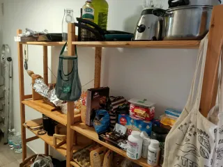 Estantería de cocina madera y metal