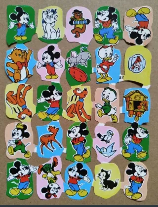 Lamina Cromos troquelados Disney 52. Personajes