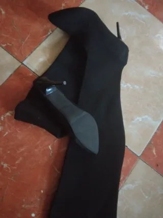 Botas altas de lycra negras talla 40_41