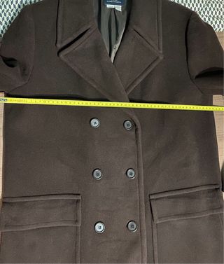 Abrigo largo Zara clasics lana marrón Talla L