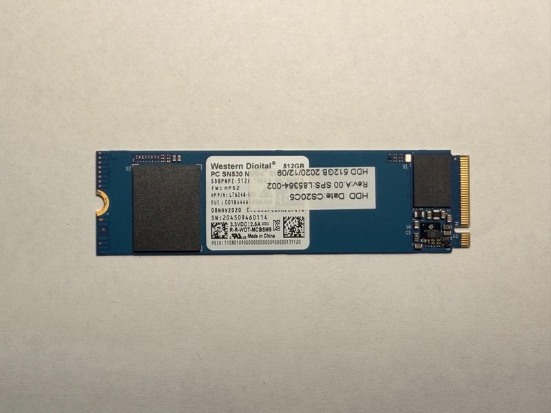 SSD NVMe 512GB Western Digital WD SN530 96% salud