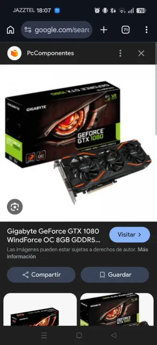 Tarjeta Gráfica Gigabyte GeForce GTX 1080 Ti 8GB