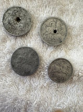 Monedas España 1940 y 1945
