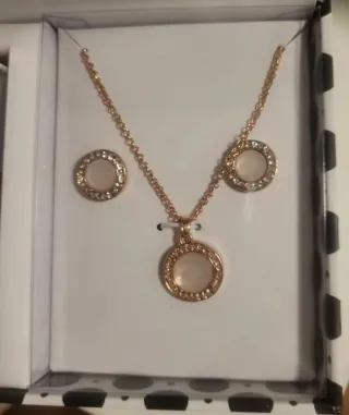 Conjunto Joyería Cote D'Azur Reloj y Collar