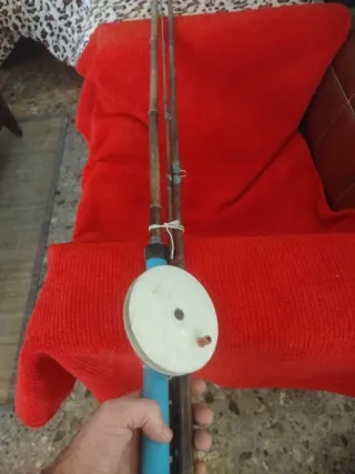 Caña de pescar valenciana antigua