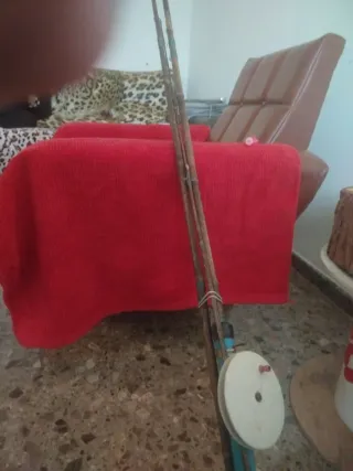 Caña de pescar valenciana antigua