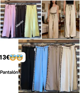 Pantalón ancho con estampado de leopardo