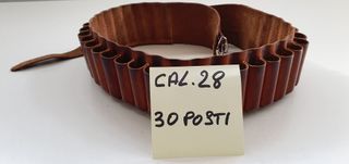 Cartuccera Pelle Cal. 28 - 30 Posti
