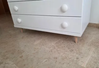 Comoda 5 cajones blanca