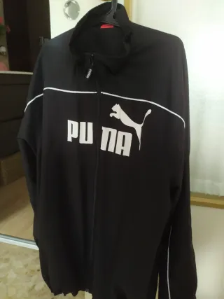 Chándal Puma Talla XL Negro Parte superior.