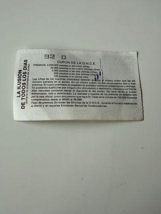 Lote 3 Cupones ONCE 1992 Sevilla