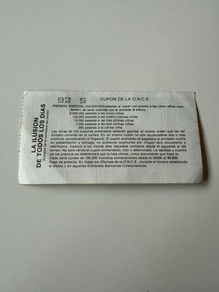 Lote 3 Cupones ONCE 1992 Sevilla