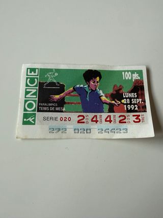 Lote 3 Cupones ONCE 1992 Sevilla